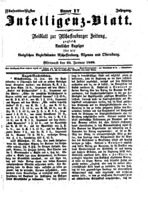 Aschaffenburger Zeitung Mittwoch 22. Januar 1868