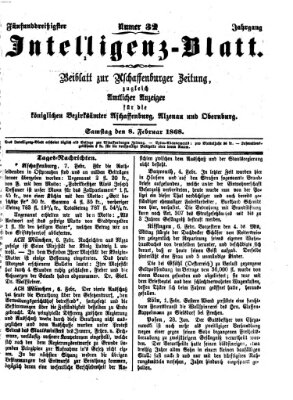 Aschaffenburger Zeitung Samstag 8. Februar 1868