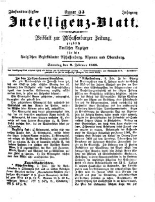 Aschaffenburger Zeitung Sonntag 9. Februar 1868