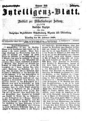 Aschaffenburger Zeitung Samstag 29. Februar 1868