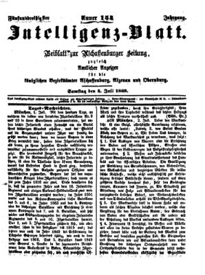 Aschaffenburger Zeitung Samstag 4. Juli 1868