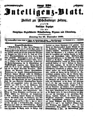 Aschaffenburger Zeitung Sonntag 20. September 1868