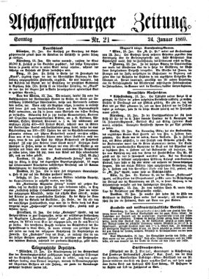 Aschaffenburger Zeitung Sonntag 24. Januar 1869