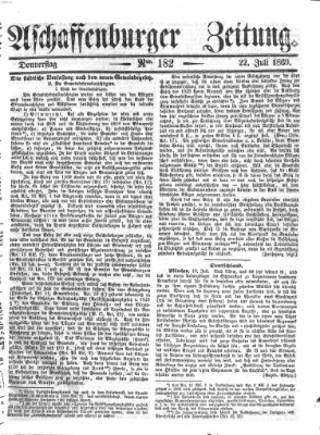 Aschaffenburger Zeitung Donnerstag 22. Juli 1869