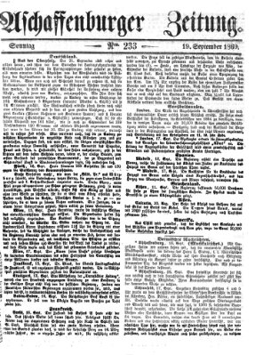 Aschaffenburger Zeitung Sonntag 19. September 1869
