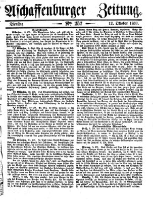 Aschaffenburger Zeitung Dienstag 12. Oktober 1869