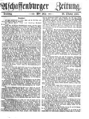 Aschaffenburger Zeitung Dienstag 26. Oktober 1869