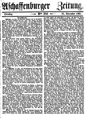 Aschaffenburger Zeitung Dienstag 23. November 1869
