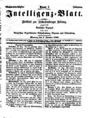 Aschaffenburger Zeitung Montag 4. Januar 1869