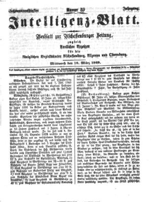 Aschaffenburger Zeitung Mittwoch 10. März 1869