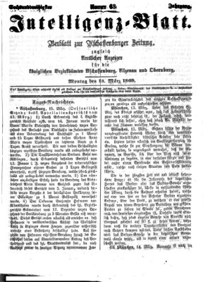 Aschaffenburger Zeitung Montag 15. März 1869