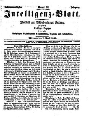 Aschaffenburger Zeitung Mittwoch 7. April 1869