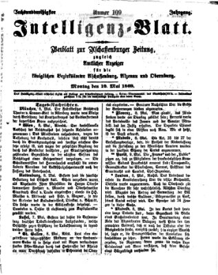Aschaffenburger Zeitung Montag 10. Mai 1869