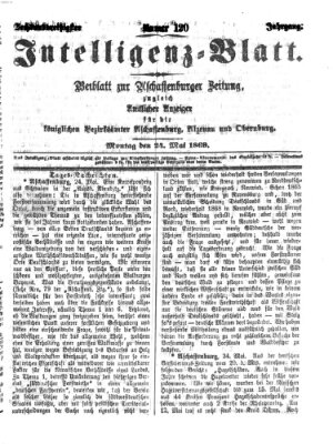 Aschaffenburger Zeitung Montag 24. Mai 1869