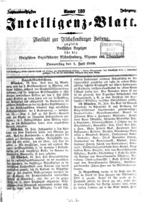 Aschaffenburger Zeitung Donnerstag 1. Juli 1869