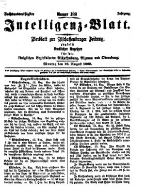Aschaffenburger Zeitung Montag 16. August 1869