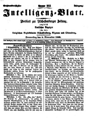 Aschaffenburger Zeitung Donnerstag 4. November 1869