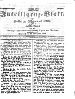 Aschaffenburger Zeitung Mittwoch 17. November 1869
