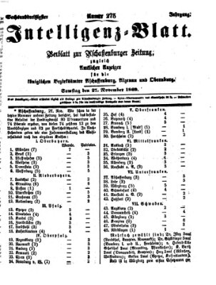 Aschaffenburger Zeitung Samstag 27. November 1869