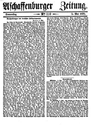 Aschaffenburger Zeitung Donnerstag 5. Mai 1870