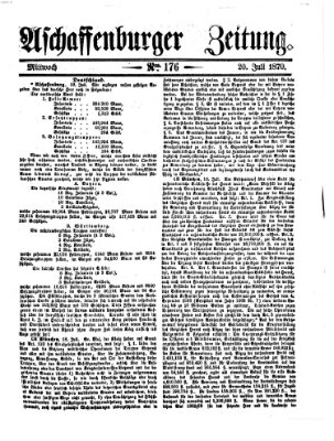 Aschaffenburger Zeitung Mittwoch 20. Juli 1870