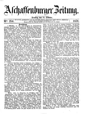 Aschaffenburger Zeitung Dienstag 18. Oktober 1870