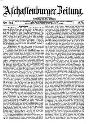 Aschaffenburger Zeitung Sonntag 23. Oktober 1870