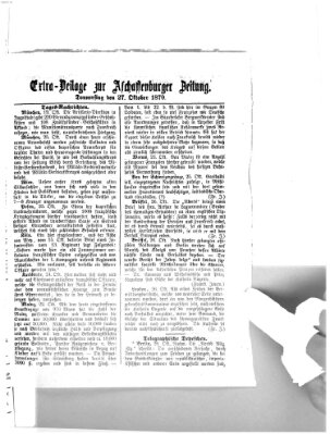 Aschaffenburger Zeitung Donnerstag 27. Oktober 1870