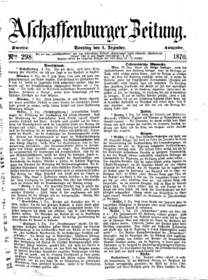 Aschaffenburger Zeitung Sonntag 4. Dezember 1870