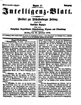Aschaffenburger Zeitung Freitag 25. Februar 1870