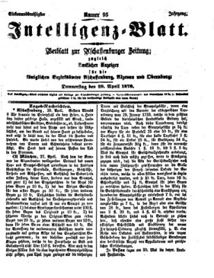 Aschaffenburger Zeitung Donnerstag 28. April 1870