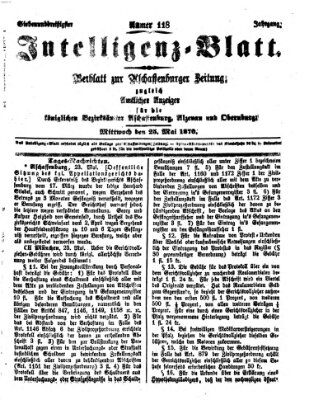 Aschaffenburger Zeitung Mittwoch 25. Mai 1870