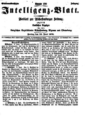 Aschaffenburger Zeitung Freitag 10. Juni 1870
