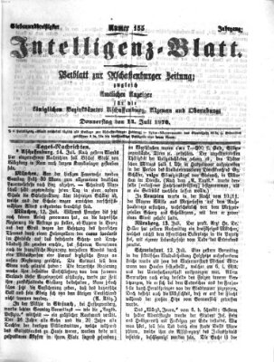 Aschaffenburger Zeitung Donnerstag 14. Juli 1870