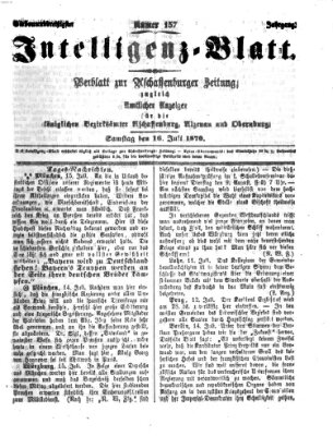 Aschaffenburger Zeitung Samstag 16. Juli 1870