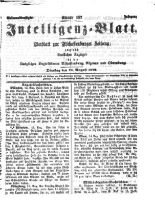 Aschaffenburger Zeitung Dienstag 16. August 1870