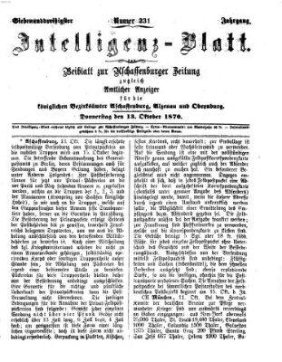 Aschaffenburger Zeitung Donnerstag 13. Oktober 1870