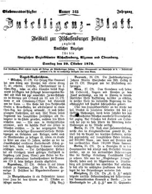 Aschaffenburger Zeitung Samstag 29. Oktober 1870