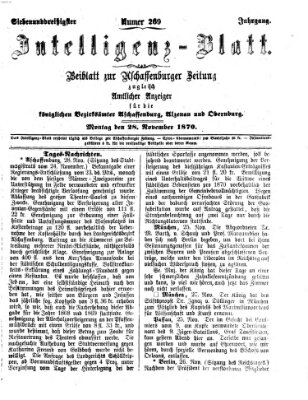 Aschaffenburger Zeitung Montag 28. November 1870