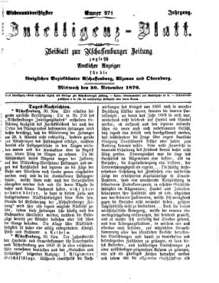 Aschaffenburger Zeitung Mittwoch 30. November 1870