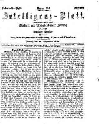 Aschaffenburger Zeitung Freitag 16. Dezember 1870