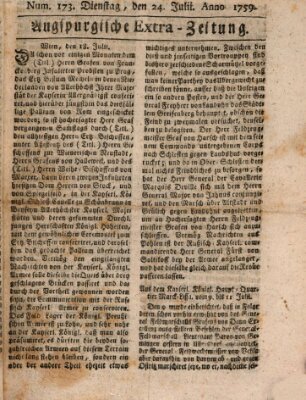 Augspurgische Ordinari-Post-Zeitung (Augsburger Postzeitung) Dienstag 24. Juli 1759