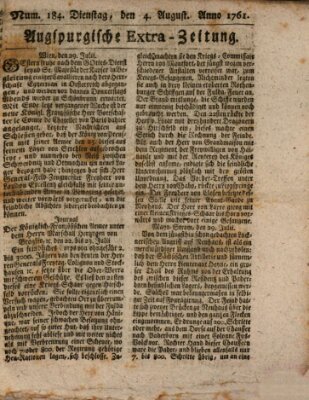 Augspurgische Ordinari-Post-Zeitung (Augsburger Postzeitung) Dienstag 4. August 1761