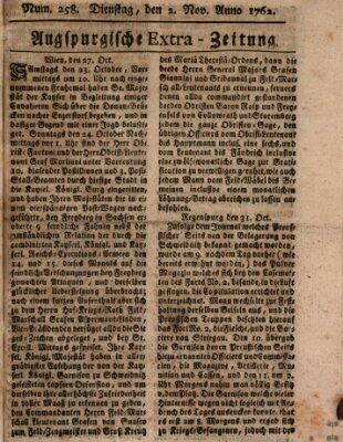 Augspurgische Ordinari-Post-Zeitung (Augsburger Postzeitung) Dienstag 2. November 1762