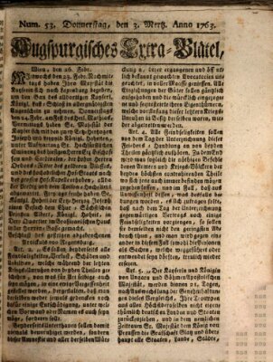 Augspurgische Ordinari-Post-Zeitung (Augsburger Postzeitung) Donnerstag 3. März 1763