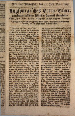 Augsburgische Ordinari Postzeitung von Staats-, gelehrten, historisch- u. ökonomischen Neuigkeiten (Augsburger Postzeitung) Donnerstag 22. Juli 1779