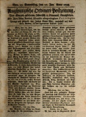 Augsburgische Ordinari Postzeitung von Staats-, gelehrten, historisch- u. ökonomischen Neuigkeiten (Augsburger Postzeitung) Donnerstag 17. Januar 1793