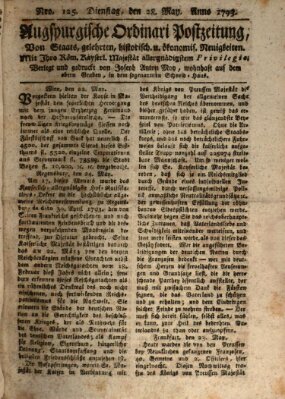 Augsburgische Ordinari Postzeitung von Staats-, gelehrten, historisch- u. ökonomischen Neuigkeiten (Augsburger Postzeitung) Dienstag 28. Mai 1793