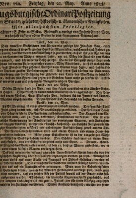 Augsburgische Ordinari Postzeitung von Staats-, gelehrten, historisch- u. ökonomischen Neuigkeiten (Augsburger Postzeitung) Freitag 21. Mai 1824