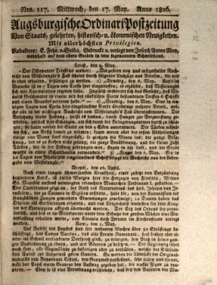 Augsburgische Ordinari Postzeitung von Staats-, gelehrten, historisch- u. ökonomischen Neuigkeiten (Augsburger Postzeitung) Mittwoch 17. Mai 1826